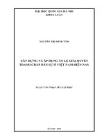 Xây dựng và áp dụng án lệ giải quyết tranh chấp dân sự ở Việt Nam hiện nay