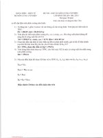 Đề thi - Đáp án môn Cung cấp điện - Học kỳ I năm 2015