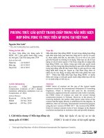 Phương thức giải quyết tranh chấp trong mẫu điều kiện hợp đồng FIDIC và thực tiễn áp dụng tại Việt Nam