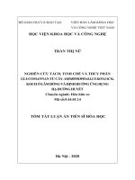 Nghiên cứu tách, tinh chế và thủy phân glucomannan từ cây amorphophallus konjac k koch ở lâm đồng và định hướng ứng dụng hạ đường huyết tt 