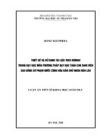 Thiết kế và sử dụng tài liệu theo mô đun trong dạy học môn phương pháp dạy học toán cho sinh viên cao đẳng sư phạm nước cộng hòa dân chủ nhân dân lào 