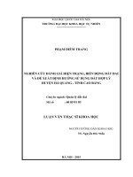 Nghiên cứu đánh giá hiện trạng, biến động đất đai và đề xuất định hướng sử dụng đất hợp lý huyện hà quảng   tỉnh cao bằng   