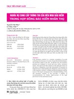 Nghĩa vụ cung cấp thông tin của bên mua bảo hiểm trong hợp đồng bảo hiểm nhân thọ