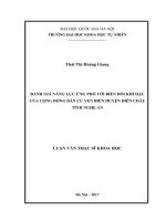 Đánh giá năng lực ứng phó với biến đổi khí hậu của cộng đồng dân cư ven biển huyện diễn châu, tỉnh nghệ an 