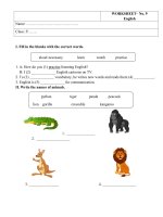 Bài tập tiếng anh lớp 5: K5  PHIEU BT SO 9(1) 