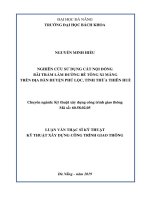 Nghiên cứu sử dụng cát nội đồng bãi Trằm làm đường bê tông xi măng trên địa bàn huyện Phú Lộc, tỉnh Thừa Thiên Huế