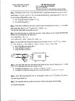 Đề thi năm học 2016 môn Trường điện từ