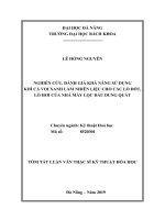 Nghiên cứu, đánh giá khả năng sử dụng khí cá voi xanh làm nhiên liệu cho các lò đốt, lò hơi của nhà máy lọc dầu Dung Quất.PDF