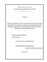 Bước đầu nghiên cứu sự thay đổi một số nhân tố sinh thái theo các đai độ cao ở khu vực dãy hoàng liên sơn phục vụ bảo tồn đa dạng sinh học và phát triển bền vững   