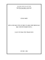 Rèn luyện khả năng tự học của học sinh trong dạy học chủ đề tổ hợp ở lớp 11. Luận văn ThS. Lý luận và phương pháp dạy học bộ môn Toán học : 60 14 01 11