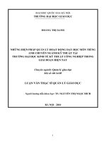 Những biện pháp quản lý hoạt động dạy học môn tiếng Anh chuyên ngành kỹ thuật tại Trường Đại học Kinh tế Kỹ thuật Công nghiệp trong giai đoạn hiện nay : Luận văn ThS. Giáo dục học: 60 14 05