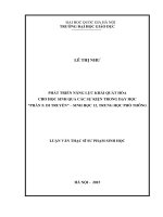 Phát triển năng lực khái quát hóa cho học sinh qua các sự kiện trong dạy học "Phần 5: Di truyền" - Sinh học 12 trung học phổ thông