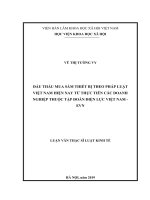 Đấu thầu mua sắm thiết bị theo pháp luật Việt Nam hiện nay từ thực tiễn các doanh nghiệp thuộc Tập Đoàn Điện lực Quốc gia Việt Nam – EVN