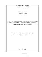 Xây dựng và sử dụng hệ thống bài tập trong dạy học chương Điện xoay chiều Vật lí lớp 12 nâng cao nhằm bồi dưỡng học sinh giỏi : Luận văn ThS. Giáo dục học: 60 14 10