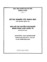 BẢO VỆ CÁC QUYỀN CON NGƯỜI BẰNG PHÁP LUẬT QUỐC TẾ