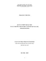 Quản lí thiết bị dạy học ở các trường trung học cơ sở huyện Gia Lộc, tỉnh Hải Dương : Luận văn ThS. Giáo dục học: 60 14 05