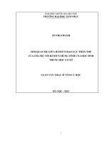Mối quan hệ giữa hành vi bạo lực thân thể của cha mẹ với hành vi hung tính của học sinh trung học cơ sở : Luận văn ThS. Tâm lý học