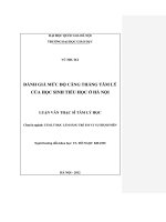 Đánh giá mức độ căng thẳng tâm lý của học sinh tiểu học ở Hà Nội : Luận văn ThS. Tâm lý học