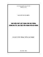 Thực hiện pháp luật trong lĩnh vực phòng, chống ma túy, qua thực tiễn thành phố Hải Phòng : Luận văn ThS. Luật: 60 38 01 0
