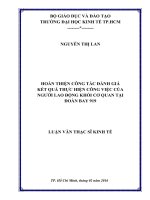 Hoàn thiện công tác đánh giá kết quả thực hiện công việc của người lao động khối cơ quan tại đoàn bay 919 