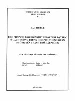 Biện pháp chỉ đạo đổi mới phương pháp dạy học ở các trường trung học phổ thông quận Ngô Quyền thành phố Hải Phòng