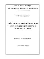 Phân tích tác động của tín dụng ngân hàng đến tăng trưởng kinh tế việt nam 