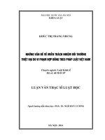 Những vấn đề về miễn trách nhiệm bồi thường thiệt hại do vi phạm hợp đồng theo pháp luật Việt Nam : Luận văn ThS. Luật: 60 38 01 07