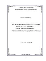 Xây dựng bộ tiêu chí đánh giá năng lực giảng dạy của giáo viên Trường trung cấp cảnh sát (Nghiên cứu tại Trường Trung cấp Cảnh sát Vũ trang)