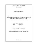 Thế chấp nhà ở hình thành trong tương lai theo pháp luật Việt Nam : Luận văn ThS. Luật: 62 38 01 07