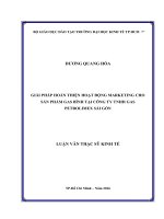 Giải pháp hoàn thiện hoạt động marketing cho sản phẩm gas bình tại công ty TNHH gas petrolimex sài gòn 