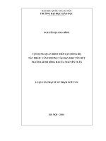 Vận dụng quan điểm tiếp cận đồng bộ tác phẩm văn chương vào dạy học tùy bút Người lái đò sông Đà của Nguyễn Tuân : Luận văn ThS. Giáo dục học: 60 14 01 11