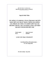 Tác động của phong cách lãnh đạo chuyển dạng đến giá trị sứ mạng thông qua động lực phụng sự công của nhân viên tại các trường trung cấp, cao đẳng công lập trên địa bàn TPHCM 