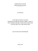 Tuyển chọn, xây dựng và sử dụng hệ thống bài tập hóa học chương Andehit - Xeton và Axit Cacboxylic Hóa học 11 nhằm nâng cao hứng thú và kết quả học tập của học sinh yếu kém