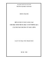 Rèn luyện tư duy sáng tạo cho học sinh trung học cơ sở thông qua các bài tập chương tứ giác lớp 8. Luận văn ThS. Lý luận và phương pháp dạy học bộ môn (Toán học): 60 14 01 11