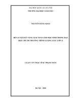 Rèn luyện kỹ năng giải toán cho học sinh trong dạy học chủ đề phương trình lượng giác lớp 11