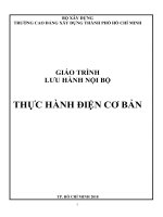 Giáo trình Thực hành điện cơ bản: Phần 1