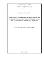 Vận dụng tiếp cận hệ thống để tích hợp giáo dục bảo vệ môi trường trong dạy học Sinh thái học cấp độ trên cơ thể, Sinh học 12 trung học phổ thông : Luận văn ThS. Quản lý giáo dục: 60 14 10