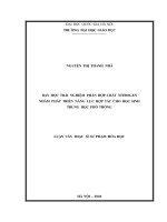 Dạy học trải nghiệm phần hợp chất nitrogen nhằm phát triển năng lực hợp tác cho học sinh trung học phổ thông