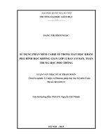 Sử dụng phần mềm Cabri 3D trong dạy học khám phá hình học không  gian lớp 12 Ban cơ bản, Toán Trung học phổ thông