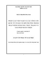 Công ước quốc tế về bảo vệ môi trường trong hoạt động hàng hải: thực trạng và giải pháp hoàn thiện