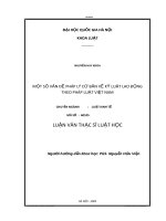 Một số vấn đề pháp lý cơ bản về kỷ luật lao động theo pháp luật Việt Nam