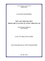 THỪA KẾ THEO DI CHÚC TRONG BỘ LUẬT DÂN SỰ NƢỚC CHDCND LÀO