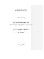 Quản lý dạy học thực hành nghề tại Trường Cao đẳng nghề Việt – Đức Vĩnh Phúc : Luận văn ThS. Giáo dục: 60 14 05