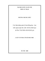 Các biện pháp quản lý hoạt động dạy - học môn ngoại ngữ cho sinh viên hệ chính quy tại Học Viện Hành chính Quốc gia