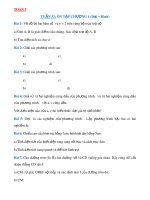 Bài tập Toán lớp 9: Ôn tập chương 4 Đại số và Hình học