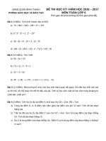Đề thi học kì 1 môn Toán lớp 6 năm học 2016-2017 – Phòng Giáo dục và Đào tạo Quận Bình Thạnh