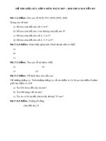 Đề thi giữa kì 1 môn Toán lớp 6 năm học 2017–2018 - Trường THCS Nguyễn Du