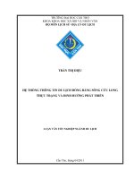 Hệ Thống Thông Tin Du Lịch Đồng Bằng Sông Cửu Long Thực Trạng Và Định Hướng Phát Triển