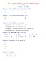 Bài tập Toán lớp 6: Ôn tập về tập hợp