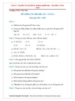 Đề cương ôn tập học kỳ 1 môn Toán lớp 6 năm học 2017-2018 – Trường THCS Tân Mai